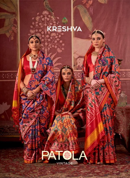 Patola Vintage By Kreshva Traditional Wear Patola Silk Saree Exporters In India